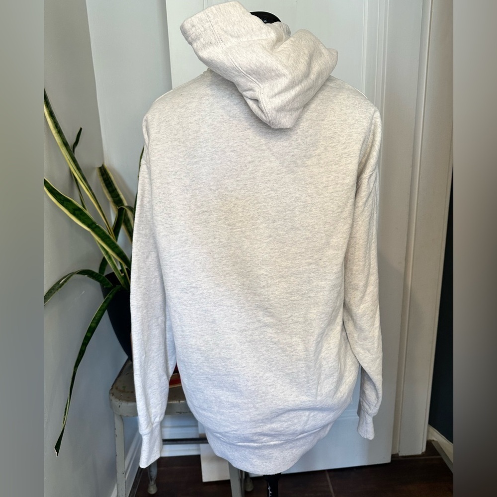 “I Love Ugly" oversized hoodie light Heather gray size XS EUC. Unisex - Picture 9 of 13